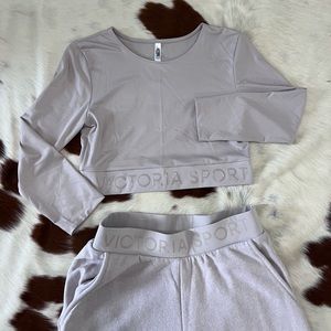 LIKE NEW VS Sport Stretch Crop in Purple Grey *matching bottoms sold separate!